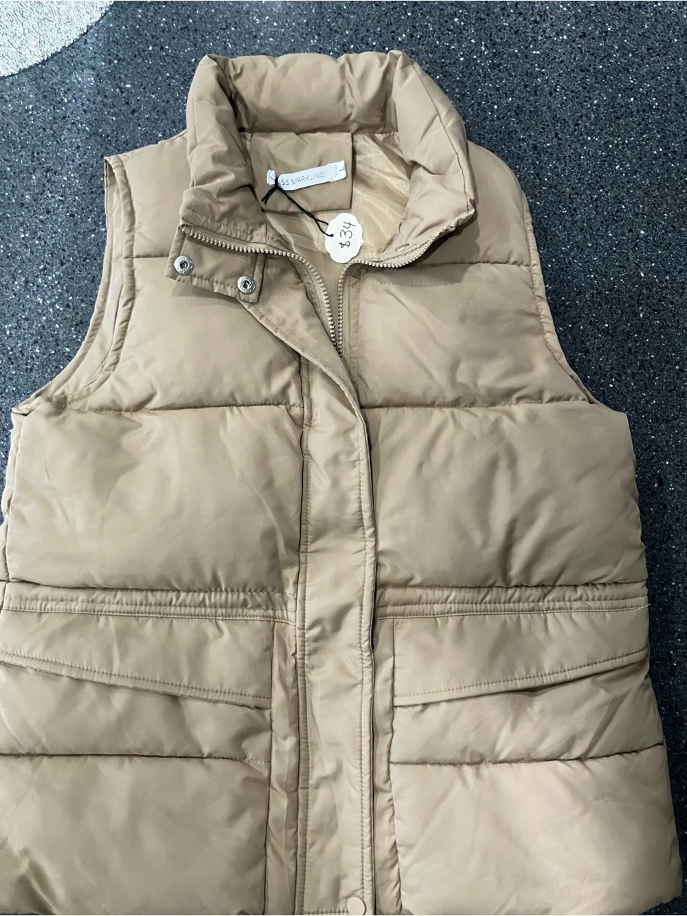Beige Puffer Vest - Unbranded Women's Quilted Vest